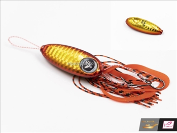 Real Fisher Squid Rubber  60g Red Gold